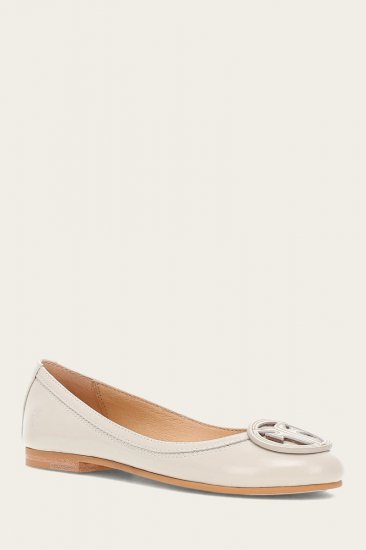 Frye Carson Logo Ballet - Ivory - Click Image to Close