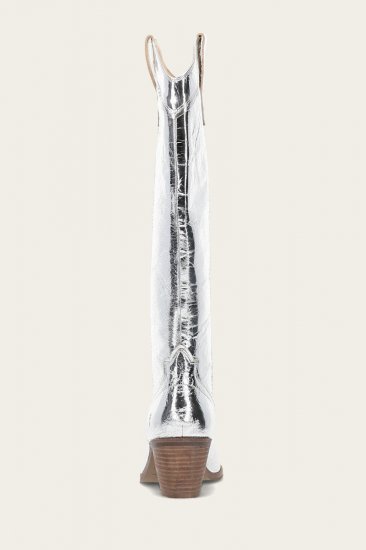 Frye Sara Western Tall - Silver - Click Image to Close