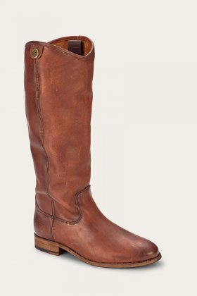 Frye Melissa Button 2 Wide Calf - Cognac