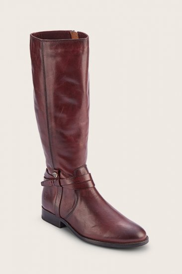 Frye Melissa Belted Tall - Merlot - Click Image to Close