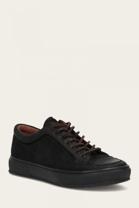 Frye Hoyt Low Lace - Black-suede