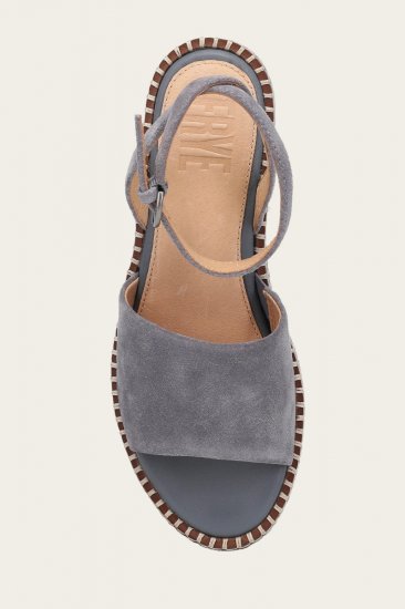 Frye Joy Ankle Strap Platform Sandal - Blue-ash - Click Image to Close