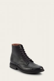 Frye Seth Cap Toe Lace Up - Black