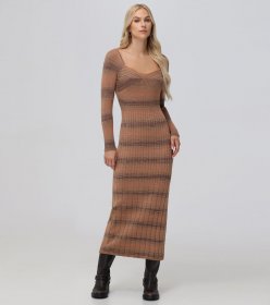 Frye Sweetheart Neck Space Dye Sweater Dress - Sweetheart Neck Space Dye Sweater Dress