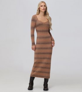 Frye Sweetheart Neck Space Dye Sweater Dress - Sweetheart Neck Space Dye Sweater Dress