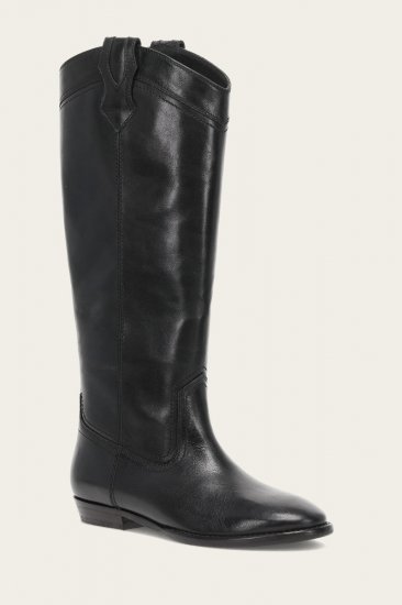 Frye Blair Western Tall Wide Calf - Black - Click Image to Close