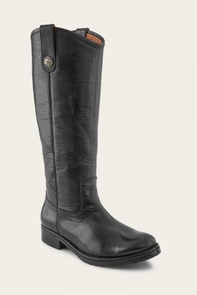 Frye Melissa Double Sole Button Lug Tall - Black