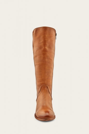 Frye Carson Piping Tall Wide Calf - Caramel - Click Image to Close