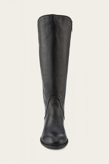 Frye Carson Piping Tall Wide Calf - Distressed-black - Click Image to Close