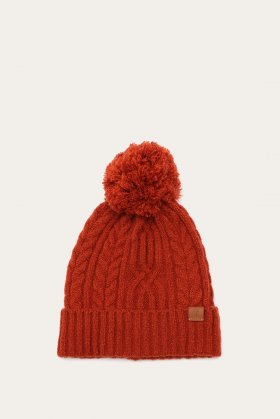 Frye Cable Beanie With Self Pom - Cable Beanie With Self Pom