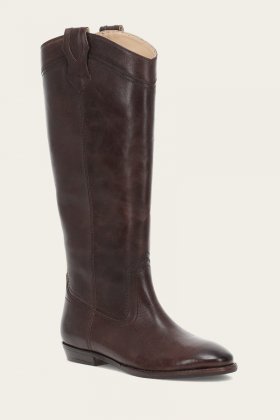 Frye Blair Western Tall Wide Calf - Chocolate