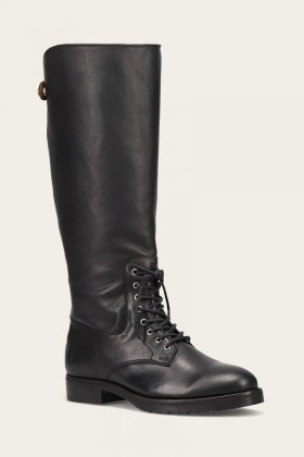 Frye Melissa Lug Back Zip - Black
