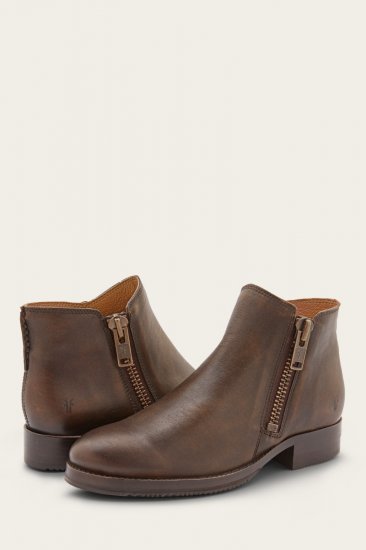Frye Madison Moto Shootie - Dark-brown - Click Image to Close