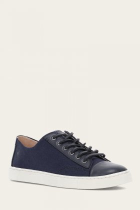 Frye Ivy Canvas Low Lace - Navy