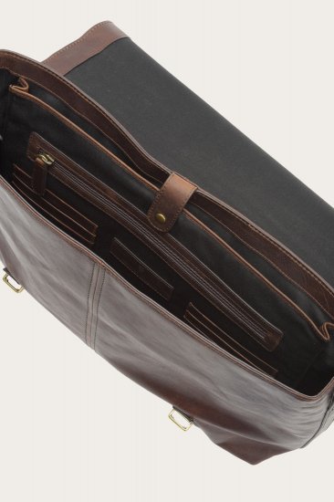 Frye Logan Top Handle - Dark Brown - Click Image to Close