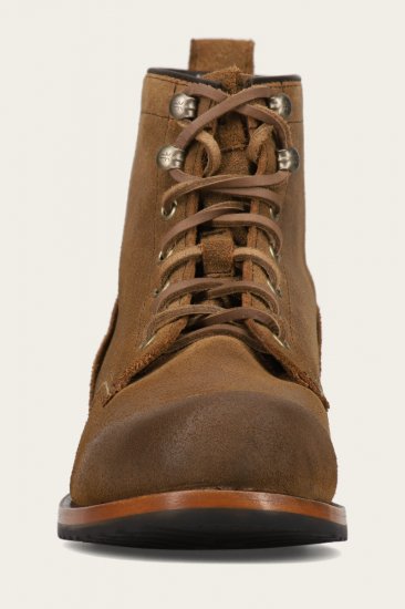 Frye Hudson Workboot Plain Toe - Bark - Click Image to Close
