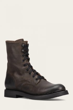 Frye Dean Combat Lace Up - Chocolate