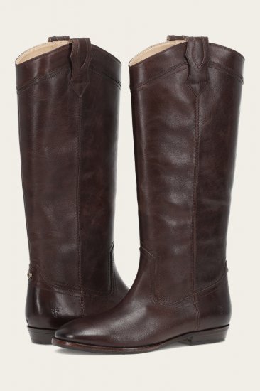 Frye Blair Western Tall Wide Calf - Chocolate - Click Image to Close