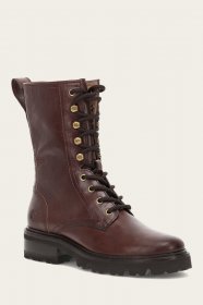 Frye Olivia Combat - Bourbon Frye Olivia Combat - Bourbon