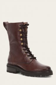 Frye Olivia Combat - Bourbon