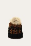 Frye Fair Isle Beanie With Cuff & Faux Fur Pom - Fair Isle Beanie With Cuff & Faux Fur Pom