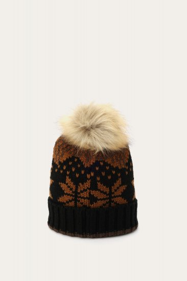 Frye Fair Isle Beanie With Cuff & Faux Fur Pom - Fair Isle Beanie With Cuff & Faux Fur Pom - Click Image to Close