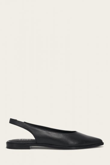 Frye Kenzie Slingback Flat - Black - Click Image to Close