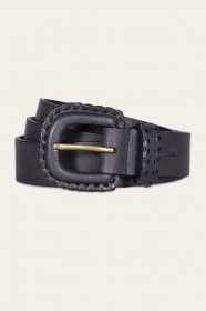 Frye 30mm Belt With Covered Buckle & Leather Lacing - 30mm Belt With Covered Buckle & Leather Lacing