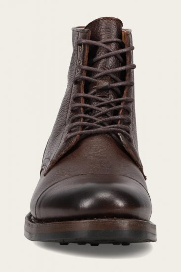 Frye Dylan Cap Toe Lace Up - Dark-brown - Click Image to Close