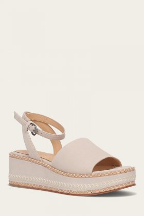 Frye Joy Ankle Strap Platform Sandal - Ivory