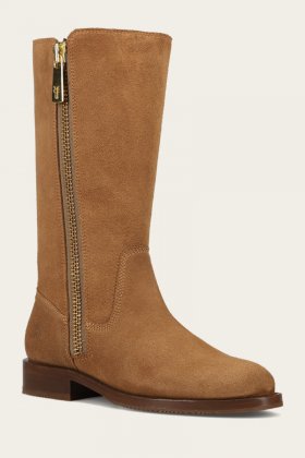 Frye Madison Heavy Zip Tall - Almond