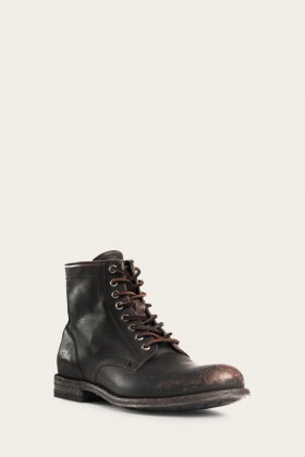 Frye Tyler Lace Up - Antiqued-black