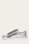 Frye Ivy Court Low Lace Sneaker - Silver-mirror