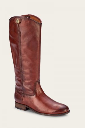 Frye Melissa Button 2 Wide Calf - Redwood