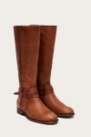 Frye Melissa Belted Tall Wide Calf - Light-cognac