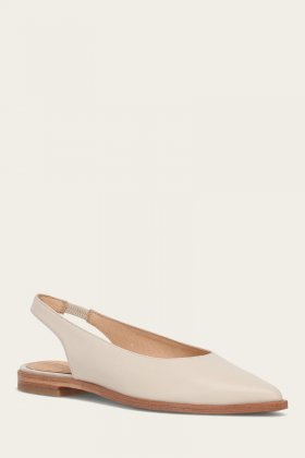 Frye Kenzie Slingback Flat - Ivory