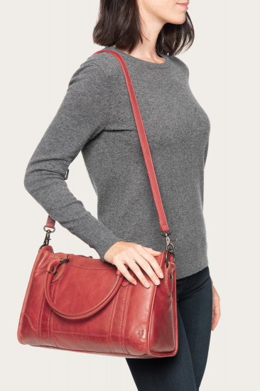 Frye Melissa Satchel - Red - Click Image to Close