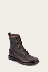 Frye Veronica Combat - Antiqued-black