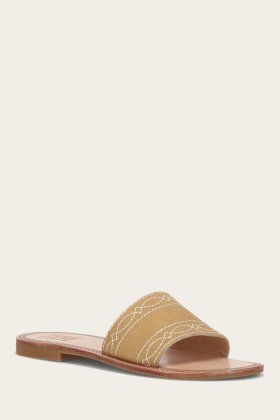 Frye Ava Woodstock Slide - Banana