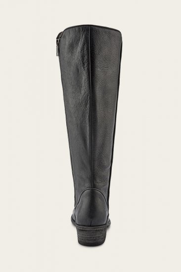 Frye Carson Piping Tall Wide Calf - Distressed-black - Click Image to Close