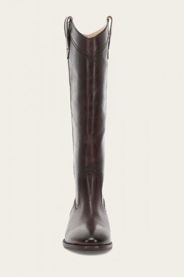 Frye Blair Western Tall Wide Calf - Chocolate - Click Image to Close