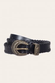 Frye 20mm Belt With 3 Pc Buckle Set & Leather Laced Edge - 20mm Belt With 3 Pc Buckle Set & Leather Laced Edge