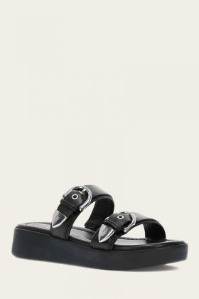 Frye Maya Buckle Sandal - Black