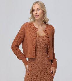 Frye Mixed Stitch Button Front Cardigan - Mixed Stitch Button Front Cardigan