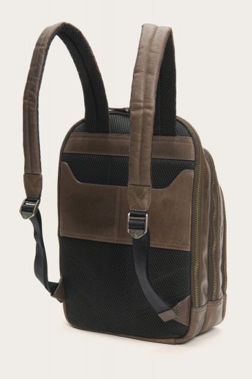 Frye Logan Multi Zip Backpack - Slate - Click Image to Close