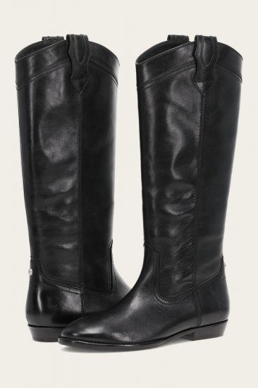 Frye Blair Western Tall Wide Calf - Black - Click Image to Close