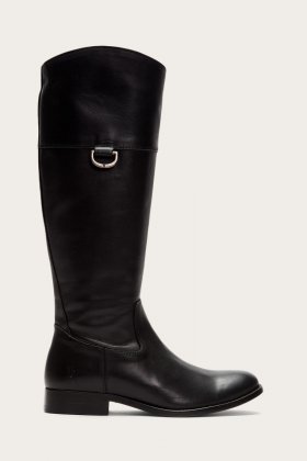 Frye Melissa D Ring Tall Wide Calf - Black
