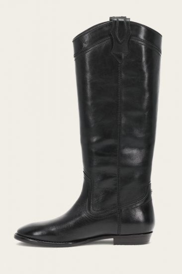 Frye Blair Western Tall Wide Calf - Black - Click Image to Close