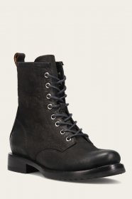Frye Veronica Combat - Black-floral