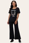 Frye Floral Graphic Rolled Cuff Tee - Floral Graphic Rolled Cuff Tee
